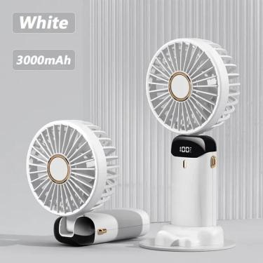 Imagem de Ventilador de bateria portátil dobrável com ventilador elétrico