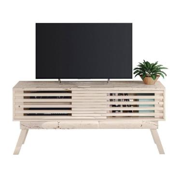 Imagem de Aparador Bancada Para Sala Frizz - 7 Decor Calacata E Off White