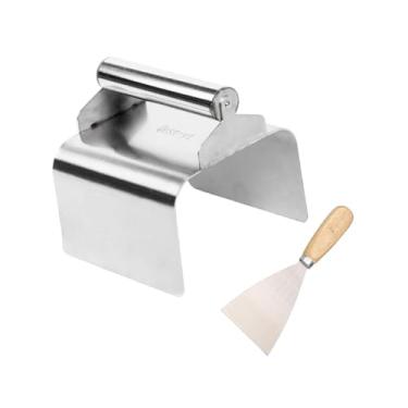 Imagem de Bothyi Desempenadeira de borda de jardim, desempenadeira de borda, reboco manual, acabamento de margem, apontamento de azulejos, aço inoxidável curvo, Prata de Borda Reta