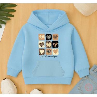 Imagem de Moletom Blusa De Frio Agasalho Canguru Infantil Feminino Quadrinhos Co