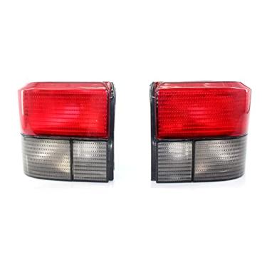 Imagem de Chusui Par de lanternas traseiras vermelhas/fumadas Shell Turn Right+ Left Indicator Side Lamp Tras Lights Tail Lights Cover Replacement for VW TRANSPORTER T4 90-03