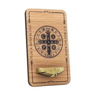 Imagem de Porta Pia de Água Benta Medalha de São Bento Madeira - Canção nova