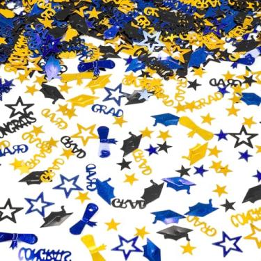 Imagem de KALOR Confete Azul Dourado E Preto Para Formatura 2025, 1000 Peças, Centro De Mesa Festa Da Turma Suprimentos