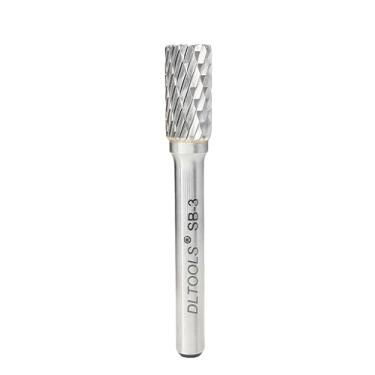 Imagem de DLTOOLS SB-3 Cilindro Carboneto de Tungstênio Rebarba Rotativa Corte Duplo com 1/4" (6,35 mm) Diâmetro da Haste 3/8" (9,525 mm) Diâmetro da Cabeça e 3/4" (19,05 mm) Comprimento de Corte para Trabalho