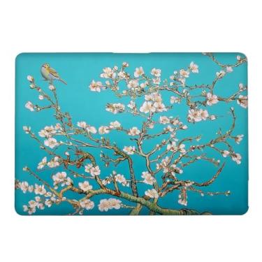 Imagem de Yicomon Compatível com MacBook Air 15 polegadas 2023 chip M2 modelo A2941, capa rígida de plástico para Mac Air 15 com Touch ID (2023) - Amendoeira florescendo