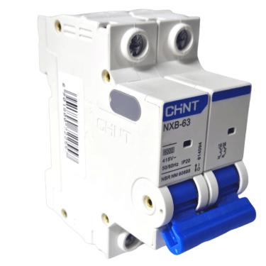 Imagem de Disjuntor Bipolar Curva C NXB-63 6kA – Chint | 6A Cód. 814090
