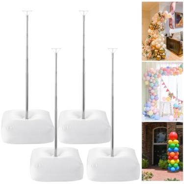 Imagem de LDXDRU 4Pcs Balloon Stand, Adjustable Balloon Column Stand, Balloon Holders for Floor, Birthday Party, Graduation, Wedding Christmas Decorations