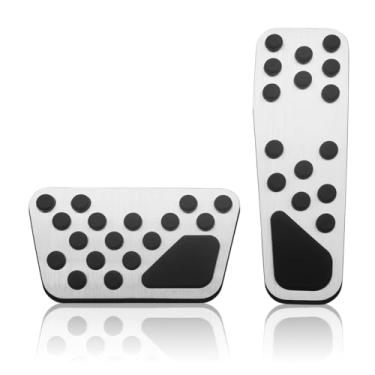 Imagem de MAIMOCCY Capa de pedal compatível com Chrysler 300/300C 2009-2019, compatível com Dodge Challenger 2008-2023, para carregador 2011-2023 acessórios peças interiores de tampa de pedal de freio e gás