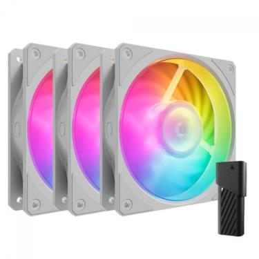 Imagem de Kit Fan Com 3 Unidades Cooler Master Mobius 12P ARGB 120mm Com Control