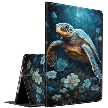 Imagem de Capa para Samsung Galaxy Tab S10 FE Plus, suporte inteligente multi-ângulo, hibernar/despertar automático para Galaxy Tab S10 FE+ 13,1 polegadas (SM-X620/SM-X626B) 2025, tartaruga marinha