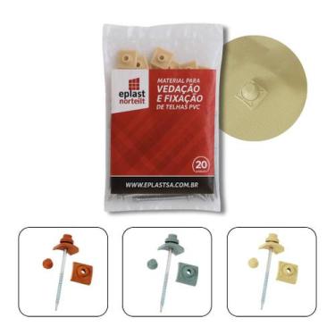 Imagem de Kit Fixação / Vedação Nortelit Telha Pvc Plan 20Pc - Cores, Marfim