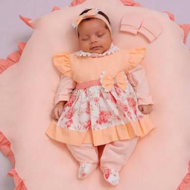 Imagem de Saída de Maternidade Menina Aconchego Clara Floral 05 Peças P - Amora 