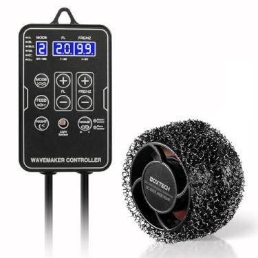 Imagem de Máquina de ondas de 2100 GPH para aquário, cabeça de força de tanque de peixes ultra silenciosa CC 24 V com base de sucção de ímã forte, máquina de ondas de bomba de água de circulação com controlador