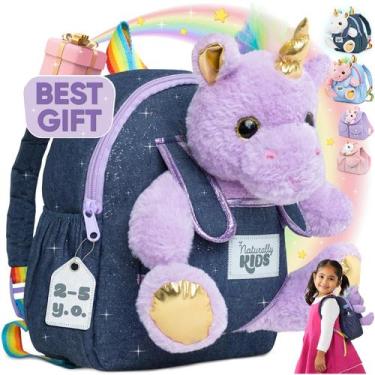 Imagem de Mochila Naturally KIDS Unicorn para meninas de 4 a 6 anos