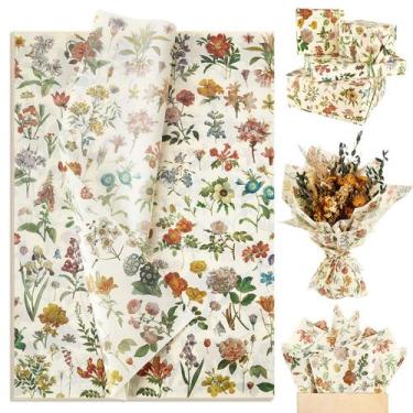 Imagem de Papel de seda SUMMORO Floral Vintage Wildflowers 100 folhas