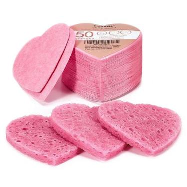 Imagem de Esponjas faciais GAINWELL Heart Shape 50 unidades 100% naturais