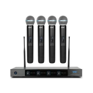 Imagem de Sistema de microfone sem fio SGPRO de 4 canais com alcance de 75 m