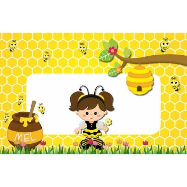Imagem de Painel de Tecido Sublimado Abelhinha Mel Cute - Fabrika de Festa, 500x