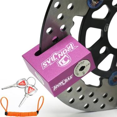 Imagem de Trava de disco de motocicleta antifurto trava de freio de roda liga à prova d'água com cabo de lembrete e 2 teclas, sem alarme para motocicleta, e-scooter, mountain bike