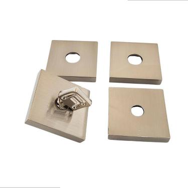 Imagem de Kit Roseta Avulsa Fechadura Pado Banheiro Escovada Rq2