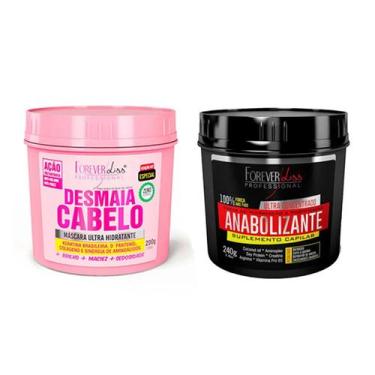 Imagem de Masc. Desmaia Cabelo 200g e Anabolizante 240g Forever Liss - Forever L