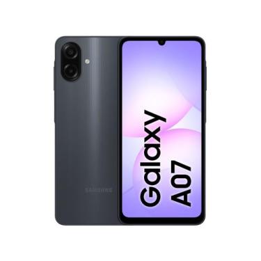 Imagem de Smartphone Samsung A07 128GB Preto 4GB RAM Tela 6,7" Câm. Dupla + Self