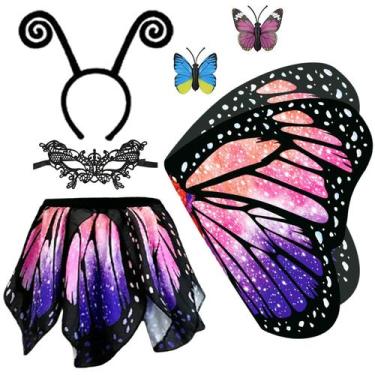 Imagem de Conjunto de fantasias de asas de borboleta com vestido tutu para menin