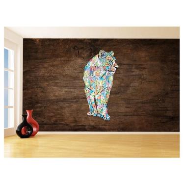 Imagem de Papel De Parede Animais Pop Art Leoa Colorido 3,5M Pxa467