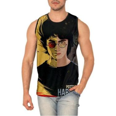Imagem de Camiseta Regata Harry Potter Tumbler Ref:404 - smoke, Preto, P