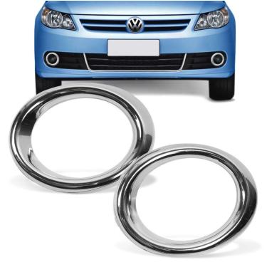 Imagem de Aplique Cromado Moldura do Farol Auxiliar de Milha Volkswagen Gol G5 2008 à 2013 Par