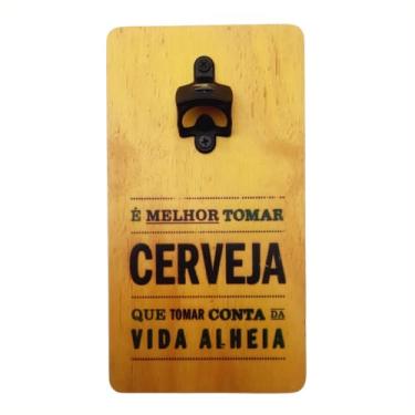Imagem de Abridor de Garrafa Magnético Parede - Melhor Tomar Cerveja