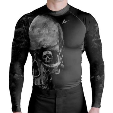 Imagem de Rash Guard Atlética Esportes Face Caveira, M, Preto