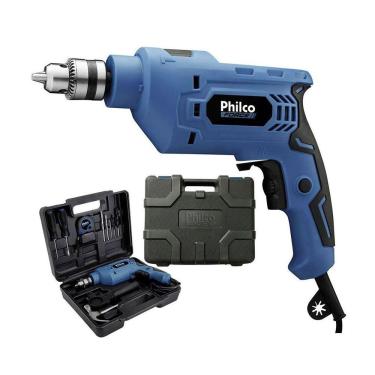 Imagem de Furadeira Philco Maleta Com Ferramentas Pfu1mf 650w 51102003 Azul Preto 220v