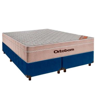 Imagem de Cama Box + Colchão Queen Molas Ensacadas Airtech Ortobom
