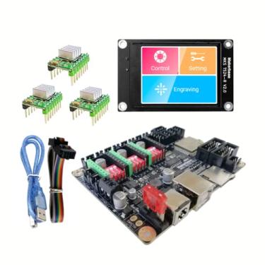 Imagem de Placa de expansão ESP32 GRBL de 32 bits MKS DLC32 cartão de controle TS24 CNC tela sensível ao toque off-line CNC3018 PRO controlador de atualização para mini máquina de gravação a laser