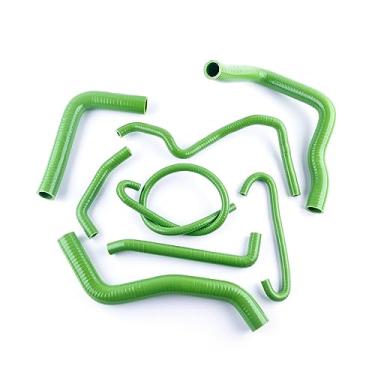 Imagem de XAJINGSU Kit de mangueira de refrigeração do radiador de silicone para motocicleta compatível com 2006-2010 SUZUKI GSXR 600 750 K7 K8 K9 8 peças 11 cores (verde)