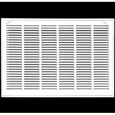 Imagem de HVAC Premium Grade de filtro de ar de retorno de aço 71.1 cm X 63.5 cm para filtro de 2.5 cm - Face/porta removível - Tampa de duto HVAC - Face plana estampada - Branco [Dimensões externas: 30 5/20.3