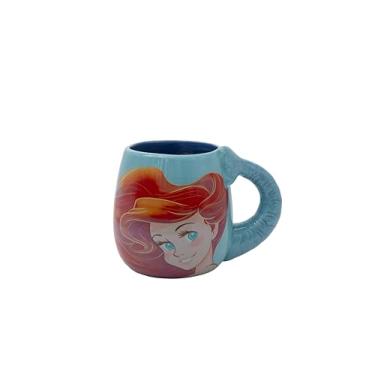 Imagem de Disney Caneca de cerâmica The Little Mermaid Ariel Figural Tail – Xícara de café colecionável exclusiva, licenciado oficial