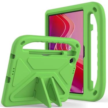 Imagem de Capa para Lenovo Tab 10.1 2025, leve, à prova de choque, com alça de ombro, capa infantil para Lenovo Tab 25.7 cm (TB311XU / TB311FU) (verde)