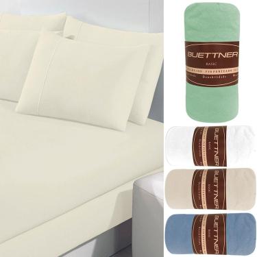 Imagem de Lençol King Avulso de Malha 100% Algodão com Elástico Buettner Azul