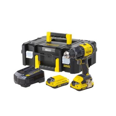 Imagem de STANLEY Parafusadeira e Furadeira 13mm 20V SBD714D2T 2 Baterias 1 Carregador e Maleta