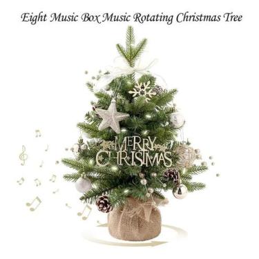 Imagem de Árvore de Natal Giratória com Música e Movimento Decorativo Cor:Verde 