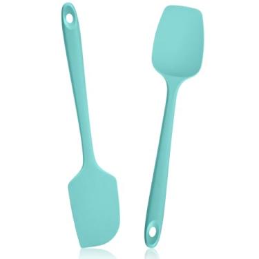 Imagem de Lilybeam Espátulas resistentes ao calor de 150 ºC, conjunto de raspadores de silicone de cozinha seguros para alimentos de alta temperatura para cozinhar, assar, misturar, mexer, mexer, panelas