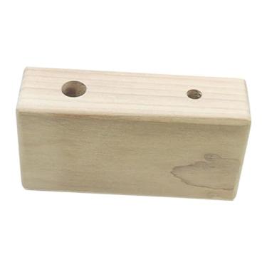 Imagem de UGPLM Prancha de escalada em madeira para fortalecer as mãos, os braços e muito mais. Treine a força do corpo, o core e fortaleça o abdômen, 15cm X 5cm X 8cm