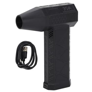 Imagem de Asixxsix Aspirador de pó elétrico, 200W, 130.000 RPM, ventilador turbo sem fio de alta velocidade para limpeza de teclados, câmeras, carros e PCs. (Preta)