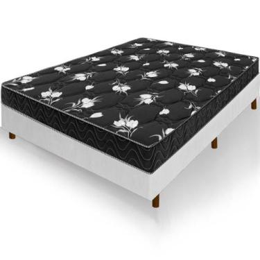 Imagem de Cama Box Viúva Colchão Castelar Espuma D33 128x188x51cm - Nanna Colchõ