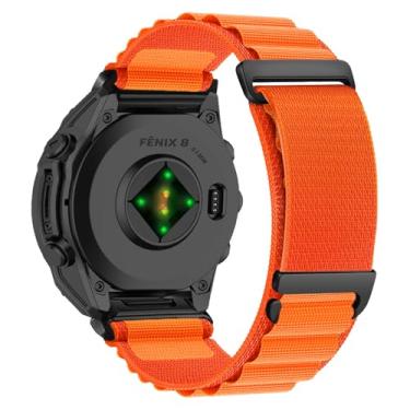Imagem de KiimLaa Pulseira de relógio de substituição QuickFit de 26 mm compatível com Garmin Fenix 8 de 51 mm/Fenix 7X Pro Solar/Fenix 6X/Fenix 5X, pulseira esportiva de nylon para Garmin Tactix 8 de 51 mm