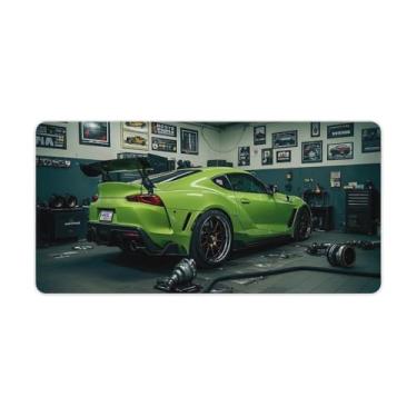 Imagem de HouLaiZhe Green JDM Modificado SUP Gaming Mouse Pads JDM Car Desk Pads Grandes Mousepads para Teclado Desktop Tapete de Computador 30 x 60 cm