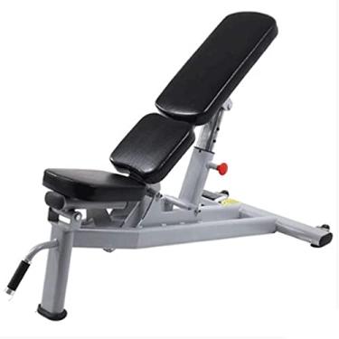 Imagem de LMJYU Rack de agachamento com polia e alça ajustável para levantamento de peso para academia em casa, supino de treino, banco de declínio inclinado para exercícios internos multiuso