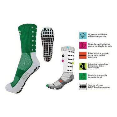 Imagem de Meia Antiderrapante Kanxa Sport Infinity Adulto, Verde